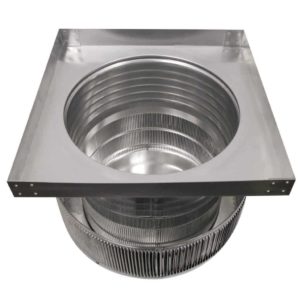 16 inch Roof Vent | Aura Gravity Roof Vent with Curb Mount Flange - AV-16-C6-CMF - Inside View